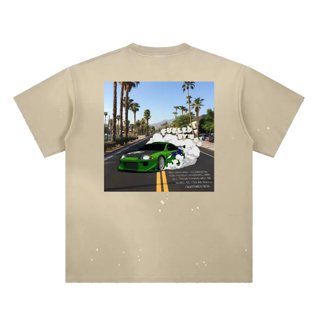 Green Eclipse Paint Splatter T-Shirt