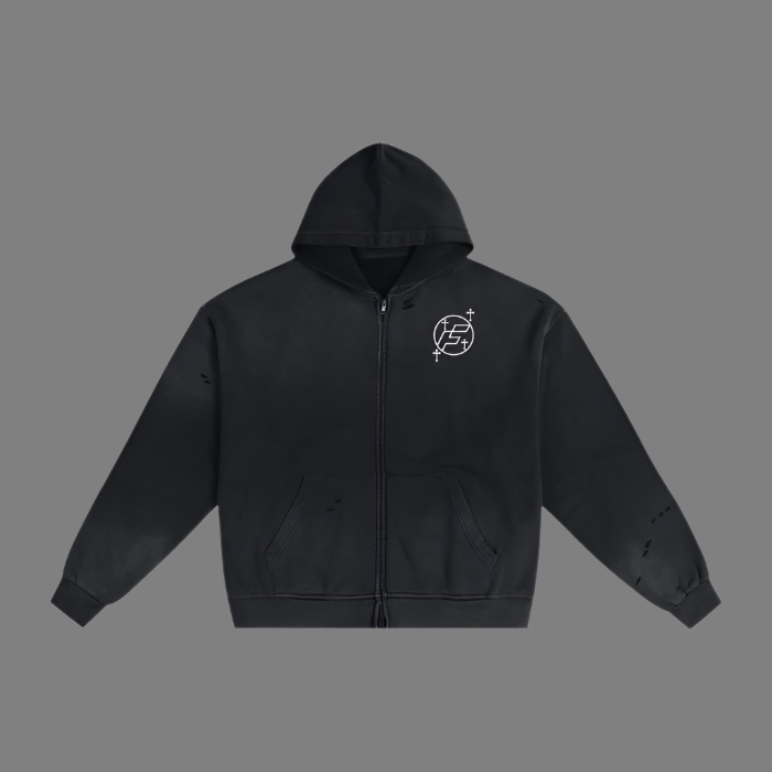 Child Of God Sunfade Zip Hoodie - 420 GSM