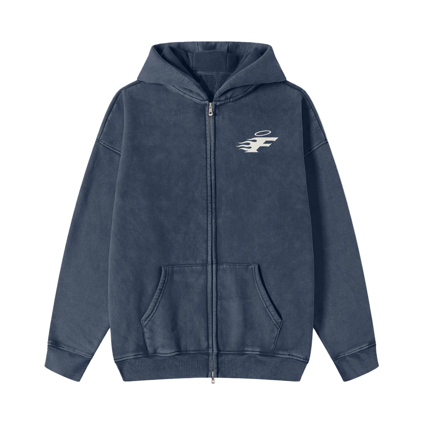 Fisher of Men Snow Washed Zip Hoodie - 355 GSM #R00282
