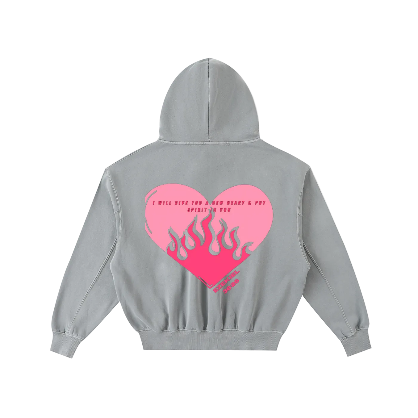 Ezequiel 36:26 Frayed Fleece Hoodie