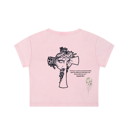 Woman's Jesus Cross Snow Washed Top