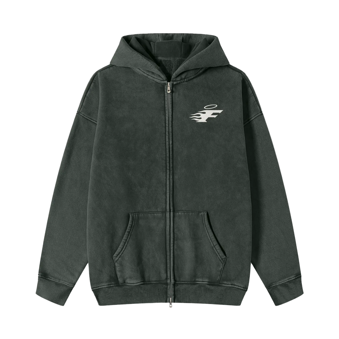 Fisher of Men Snow Washed Zip Hoodie - 355 GSM #R00282
