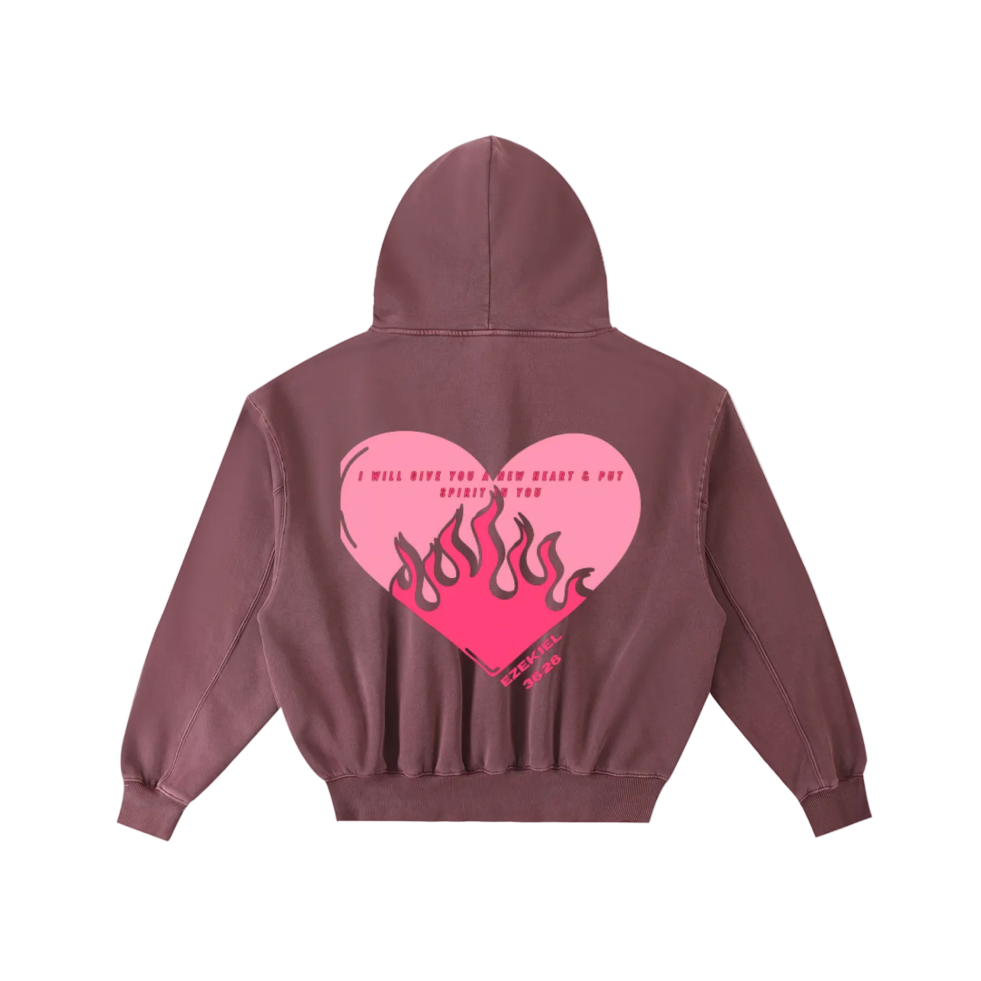 Ezequiel 36:26 Frayed Fleece Hoodie