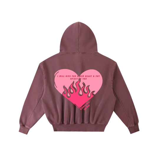 Ezequiel 36:26 Frayed Fleece Hoodie