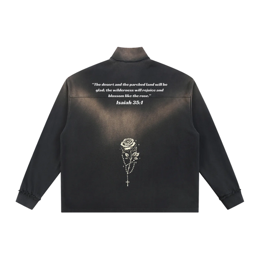 Blossom Like a Rose' Sun Fade Quarter-Zip