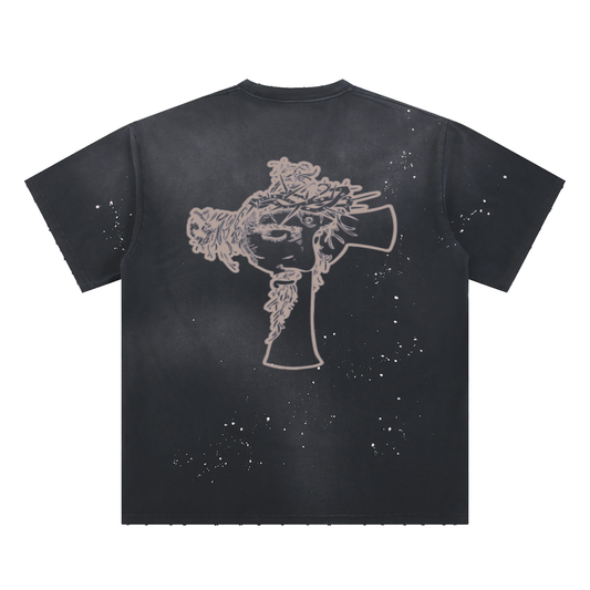 Jesus Cross Paint Splatter T-Shirt