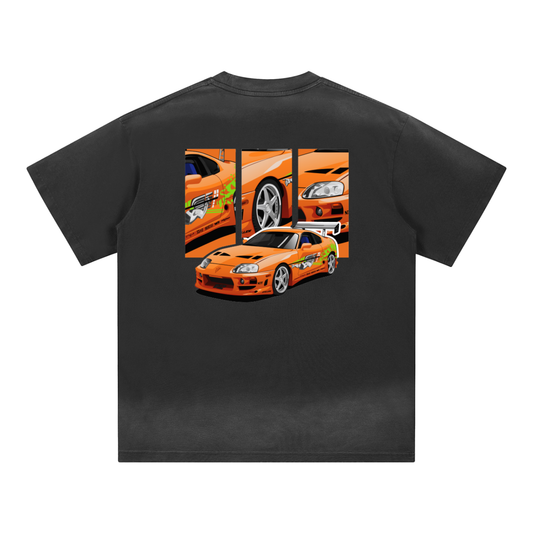 Orange Supra Sunfade T-Shirt